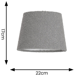 ValueLights Rory Grey Boucle Taper Shade - Size: 17 x 22 x 22cm - Wilko - thumbnail 6