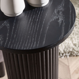 Julian Bowen Louis Black Fluted Side Table - Size: 60.5 x 30 x 30cm - Wilko - thumbnail 6