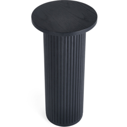Julian Bowen Louis Black Fluted Side Table - Size: 60.5 x 30 x 30cm - Wilko - thumbnail 4