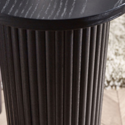 Julian Bowen Louis Black Fluted Side Table - Size: 60.5 x 30 x 30cm - Wilko - thumbnail 7