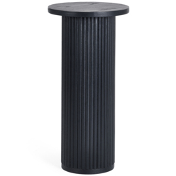 Julian Bowen Louis Black Fluted Side Table - Size: 60.5 x 30 x 30cm - Wilko - thumbnail 3