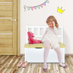 Costway Toddler 4 Seater Wooden Toddler Activity Table Set Natural - Size: 82 x 58 x 24cm - Cream - Wilko - thumbnail 6