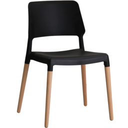 Riva Set of 2 Black Dining Chair - LPD Home - Wilko - thumbnail 4