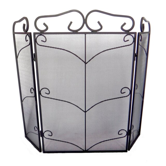 3 Panel Fiona Firescreen - Black - Wilko - image 1