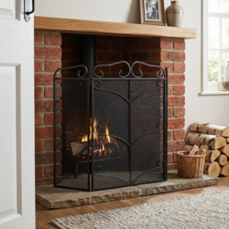 3 Panel Fiona Firescreen - Black - Wilko - thumbnail 6