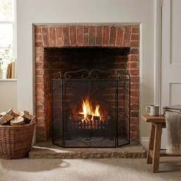 3 Panel Fiona Firescreen - Black - Wilko - thumbnail 3