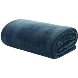 Deyongs Coco Touch Navy Throw 140 x 180cm - Blue - Wilko - thumbnail 1