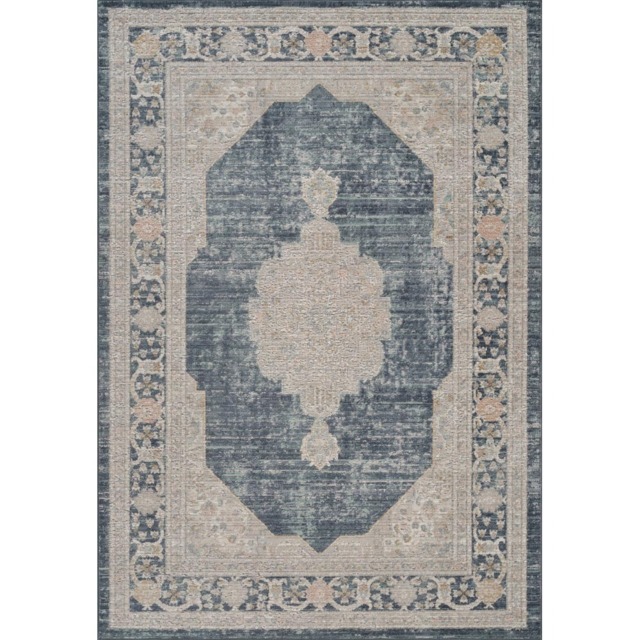 Desire Rugs Maia Navy Orchid Floral Non Slip Rug 120 x 180cm - Blue - Wilko - image 1