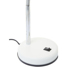 Premier Housewares Flexi Matte White Desk Lamp - Size: 13 x 13 x 37cm - Wilko - thumbnail 7