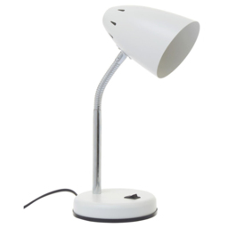 Premier Housewares Flexi Matte White Desk Lamp - Size: 13 x 13 x 37cm - Wilko - thumbnail 3