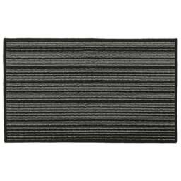 JVL Arona Black Indoor Machine Washable Doormat 50 x 80cm - JVL Homewares - Wilko - thumbnail 1