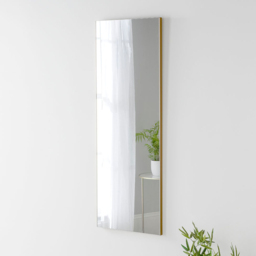 Yearn Seamless Gold Rectangle Tall Wall Mirror 120 x 50cm - Wilko - thumbnail 3