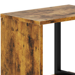 Living and Home 5 Shelf Black and Dark Wood S-Shaped Geometric Bookcase with LED Light - Brown - Wilko - thumbnail 4