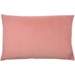 furn. Contra Blush Velvet Cushion - Size: 60 x 40cm - Pink - Wilko