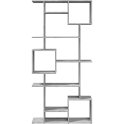 vidaXL 9 Shelf Concrete Grey Bookcase - Size: 188 x 29 x 92cm - Wilko - thumbnail 6