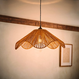 ValueLights Farai Natural Woven Rope Wave Ceiling Light Shade - Size: 20 x 51.5 x 51.5cm - Wilko - thumbnail 3