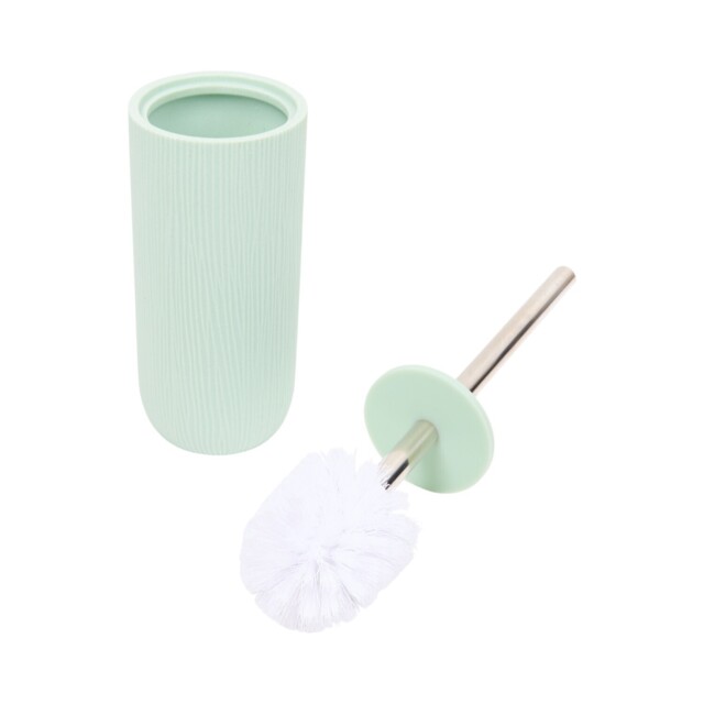 Ribbed Wave Toilet Brush Holder Sage Green - Wilko - image 1