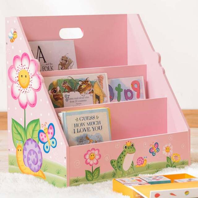 Teamson Kids Fantasy Fields 3 Shelf Magic Garden Toddler Bookshelf - Pink - Wilko - image 1