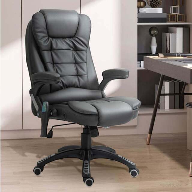 Portland Black Faux Leather Swivel Executive Office Chair - Size: 68 x 74 x 121cm - Wilko - image 1