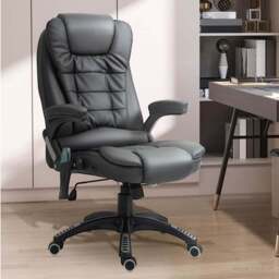 Portland Black Faux Leather Swivel Executive Office Chair - Size: 68 x 74 x 121cm - Wilko - thumbnail 1