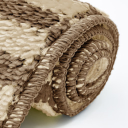 Velosso Chevron Stripe Beige Bath Mat Set - Brown - Wilko - thumbnail 5