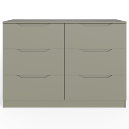 FWStyle Luno 6 Drawer Green Modern Wide Chest of Drawers - Wilko - thumbnail 5