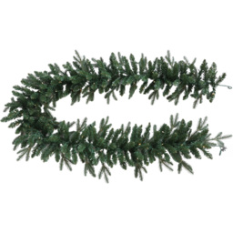 Festive Christmas Green LED Christmas Garland 270cm - Size: 270 x 30 x 30cm - Wilko