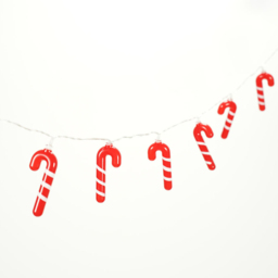 ValueLights 10 LED Candy Cane String Light - Size: 9.2 x 1.4 x 133cm - Red - Wilko - thumbnail 3