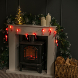 ValueLights 10 LED Candy Cane String Light - Size: 9.2 x 1.4 x 133cm - Red - Wilko - thumbnail 5