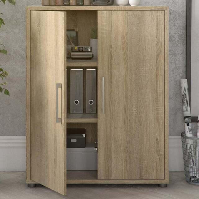 Florence 2 Door 2 Shelf Oak Bookcase - Wood - Furniture to Go - Wilko - image 1