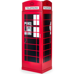 Julian Bowen Telephone Box Wardrobe - Size: Single Door - Red - Wilko - thumbnail 3