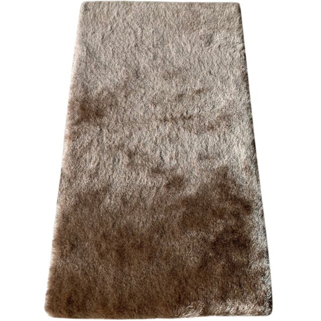 Taupe Silky Shaggy Rug 150 x 80cm - Wilko - image 1
