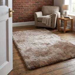 Taupe Silky Shaggy Rug 150 x 80cm - Wilko - thumbnail 5