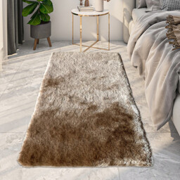 Taupe Silky Shaggy Rug 150 x 80cm - Wilko - thumbnail 7
