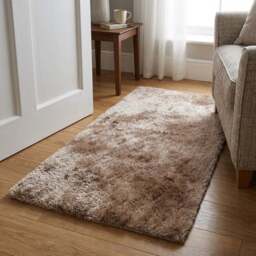 Taupe Silky Shaggy Rug 150 x 80cm - Wilko - thumbnail 4
