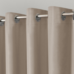 Velosso Kassidy Beige Blackout Curtains 168 x 228cm - Size: W 168 x D 228cm - Cream - Wilko - thumbnail 3