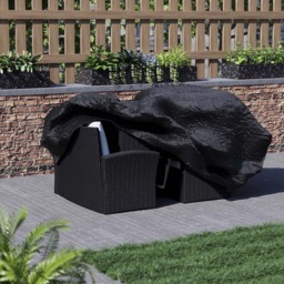 Garden Vida Black Outdoor Patio Furniture Cover 200 x 126 x 76cm - Size: 126 x 200 x 76cm - Wilko - thumbnail 7