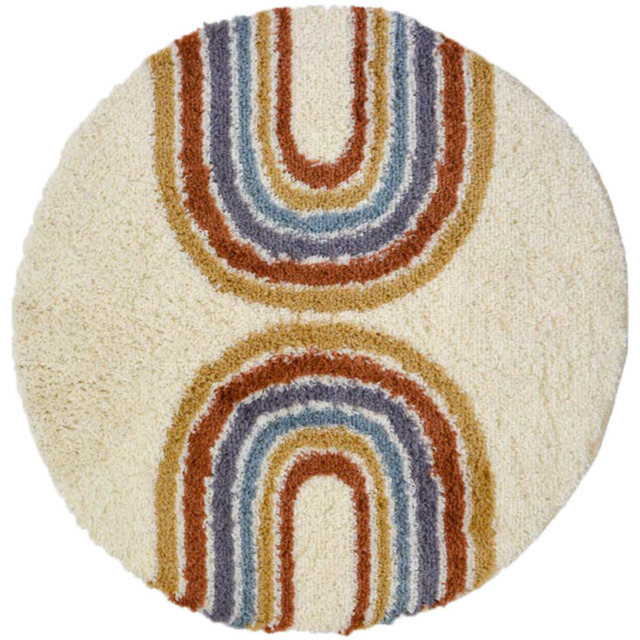 Homemaker Multicolour Snug Rainbow Shaggy Rug 100cm - Size: 100 x 100cm - Wilko - image 1