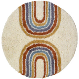 Homemaker Multicolour Snug Rainbow Shaggy Rug 100cm - Size: 100 x 100cm - Wilko - thumbnail 1