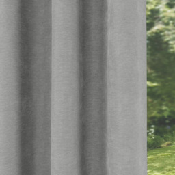 Enhanced Living Knightsbridge Grey Chenille Thermal Blackout Eyelet Single Door Curtain 168 x 214cm - Size: W 168 x D 214cm - Wilko - thumbnail 4