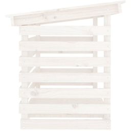 vidaXL White Pine Wood Firewood Log Holder 79 x 108 x 73cm - Wilko - thumbnail 6
