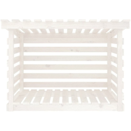 vidaXL White Pine Wood Firewood Log Holder 79 x 108 x 73cm - Wilko - thumbnail 5