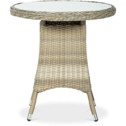 Royalcraft Wentworth Rattan 2 Seater Round Carver Bistro Set - Cream - Wilko - thumbnail 7