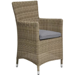 Royalcraft Wentworth Rattan 2 Seater Round Carver Bistro Set - Cream - Wilko - thumbnail 5