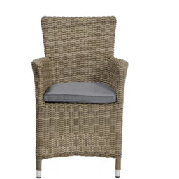 Royalcraft Wentworth Rattan 2 Seater Round Carver Bistro Set - Cream - Wilko - thumbnail 4