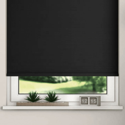 New Edge Blinds Blackout Roller Blinds Black 140cm - Size: W 140cm x D 165cm - Wilko - thumbnail 4