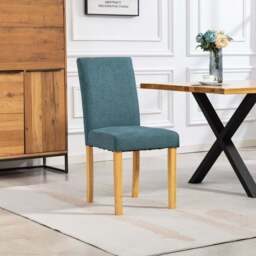 Artemis Home Almont Set of 2 Teal High Back Dining Chairs - Wilko - thumbnail 5