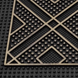 JVL Diamond Havana Rubber Pin Doormat 45 x 75cm - Black - JVL Homewares - Wilko - thumbnail 5