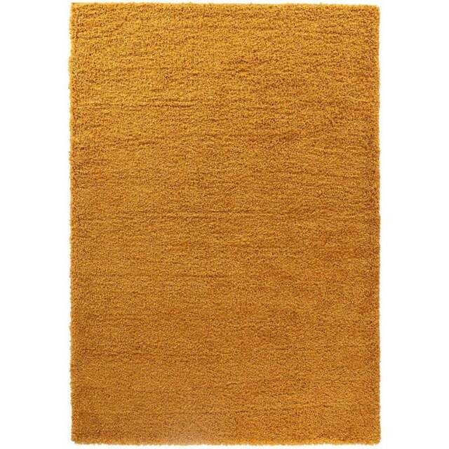 Desire Rugs Oxford Gold Plain Shaggy Rug 80 x 150cm - Wilko - image 1