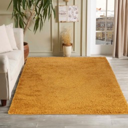 Desire Rugs Oxford Gold Plain Shaggy Rug 80 x 150cm - Wilko - thumbnail 3